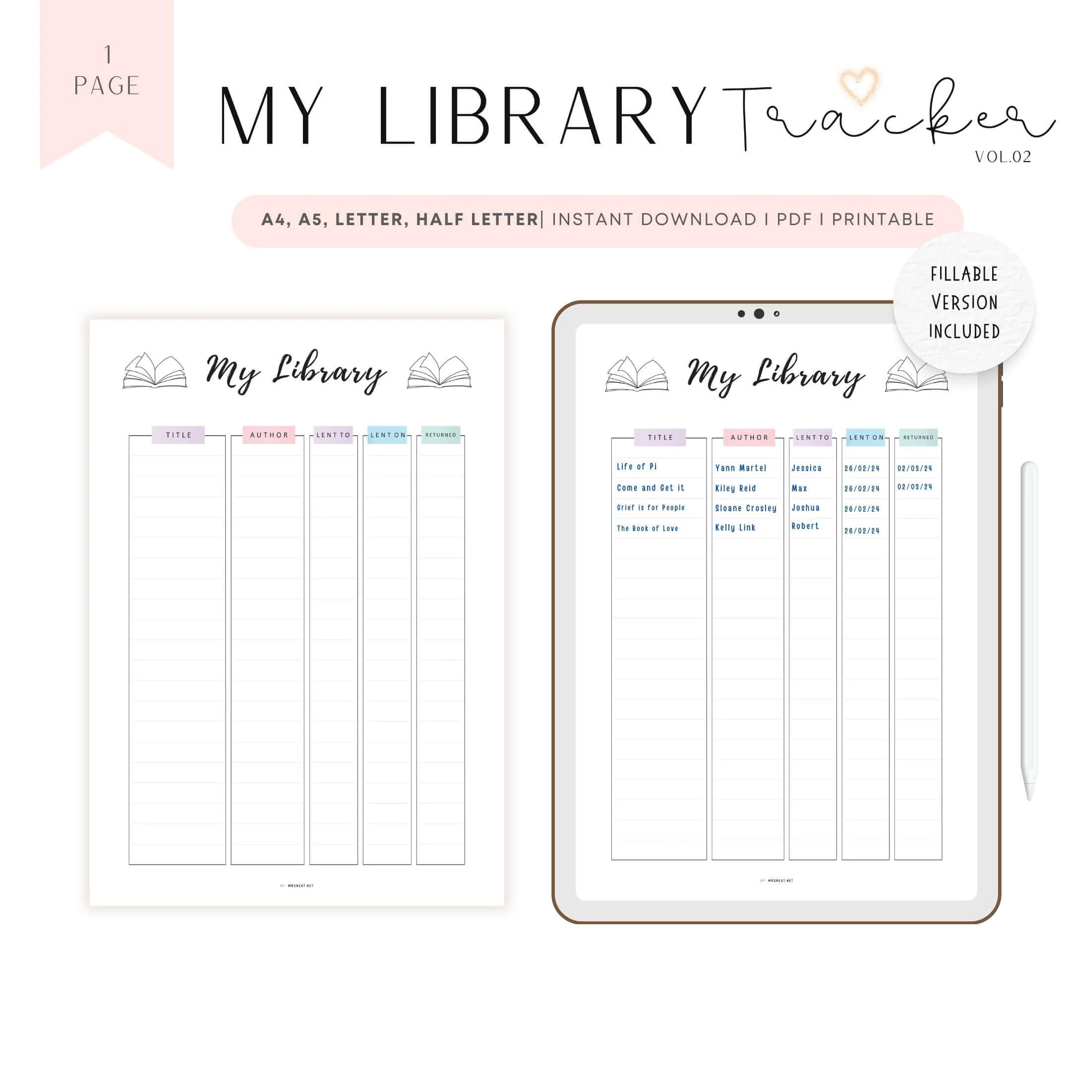 Free Printable Library Templates