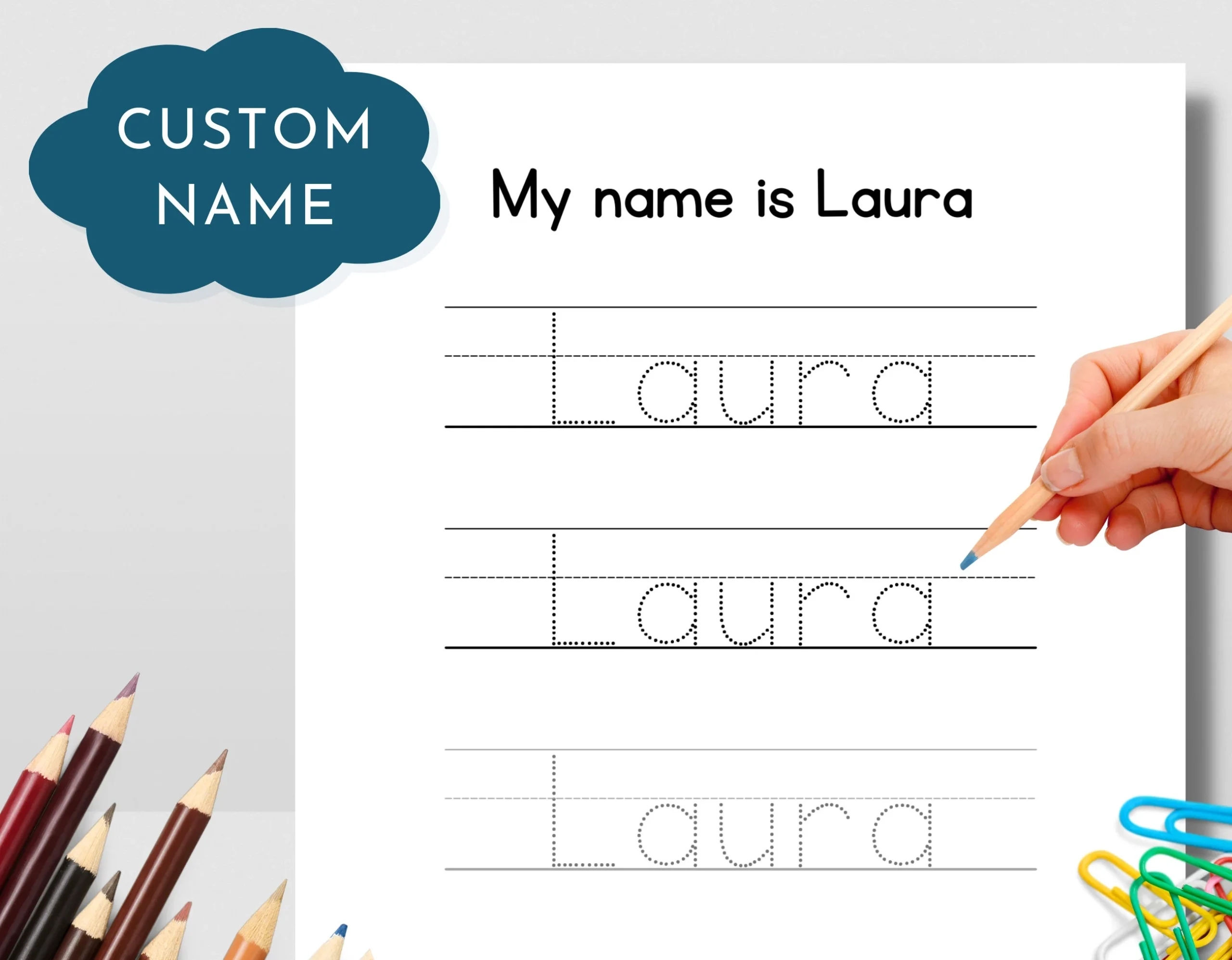 Printable Name Writing Worksheets