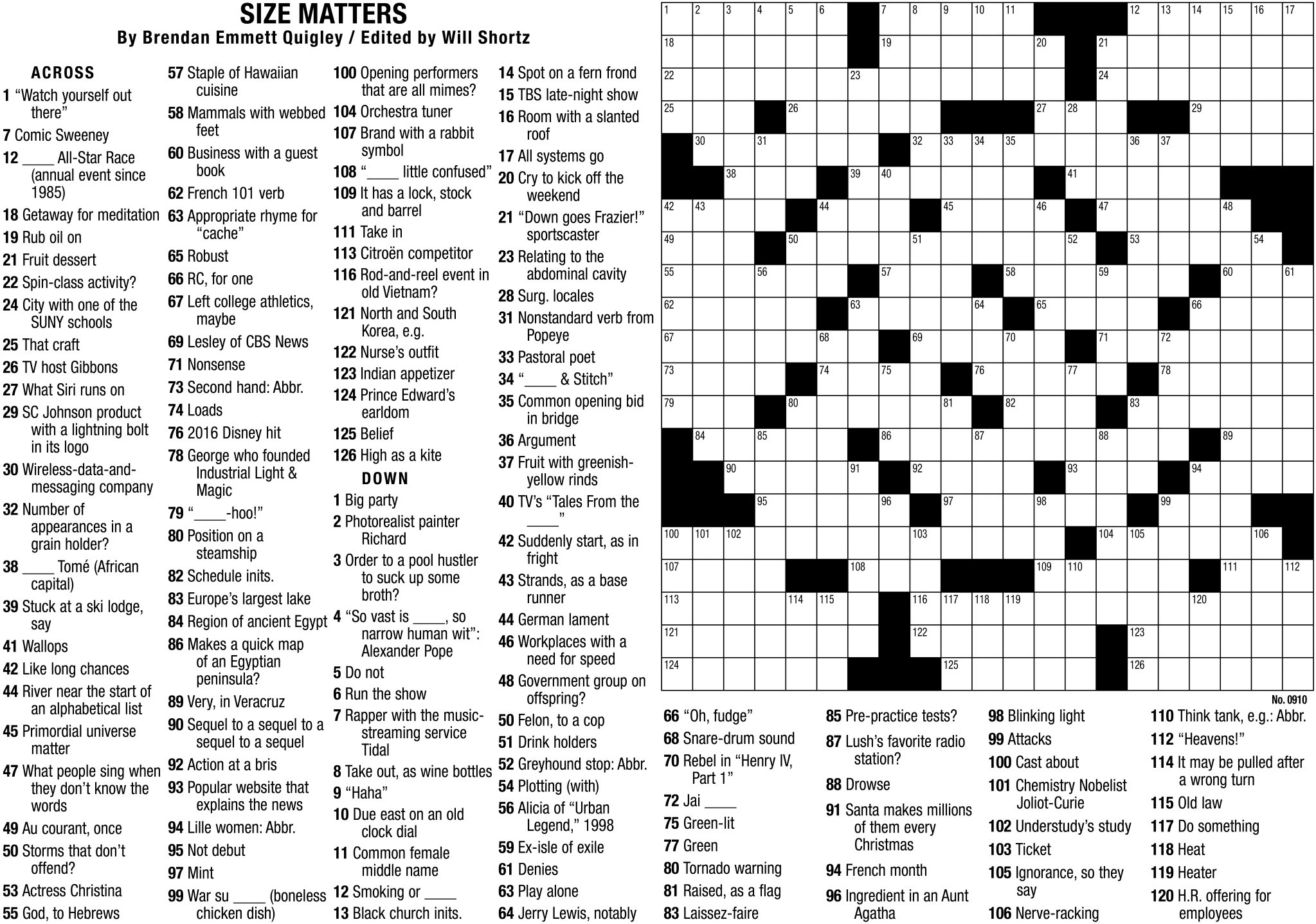 Printable Crossword Puzzles Sunday