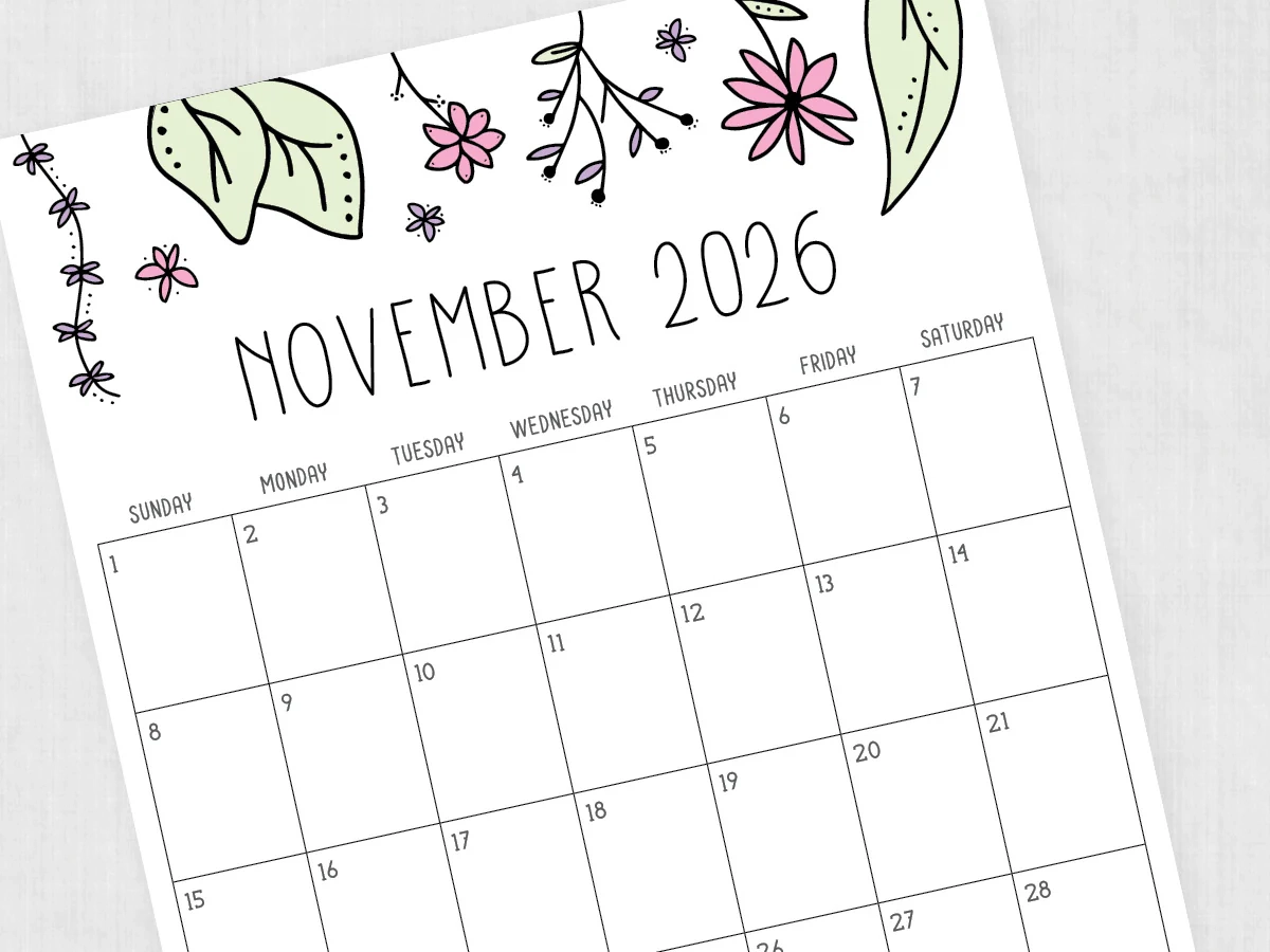 November 2026 Calendar Printable PDF Templates