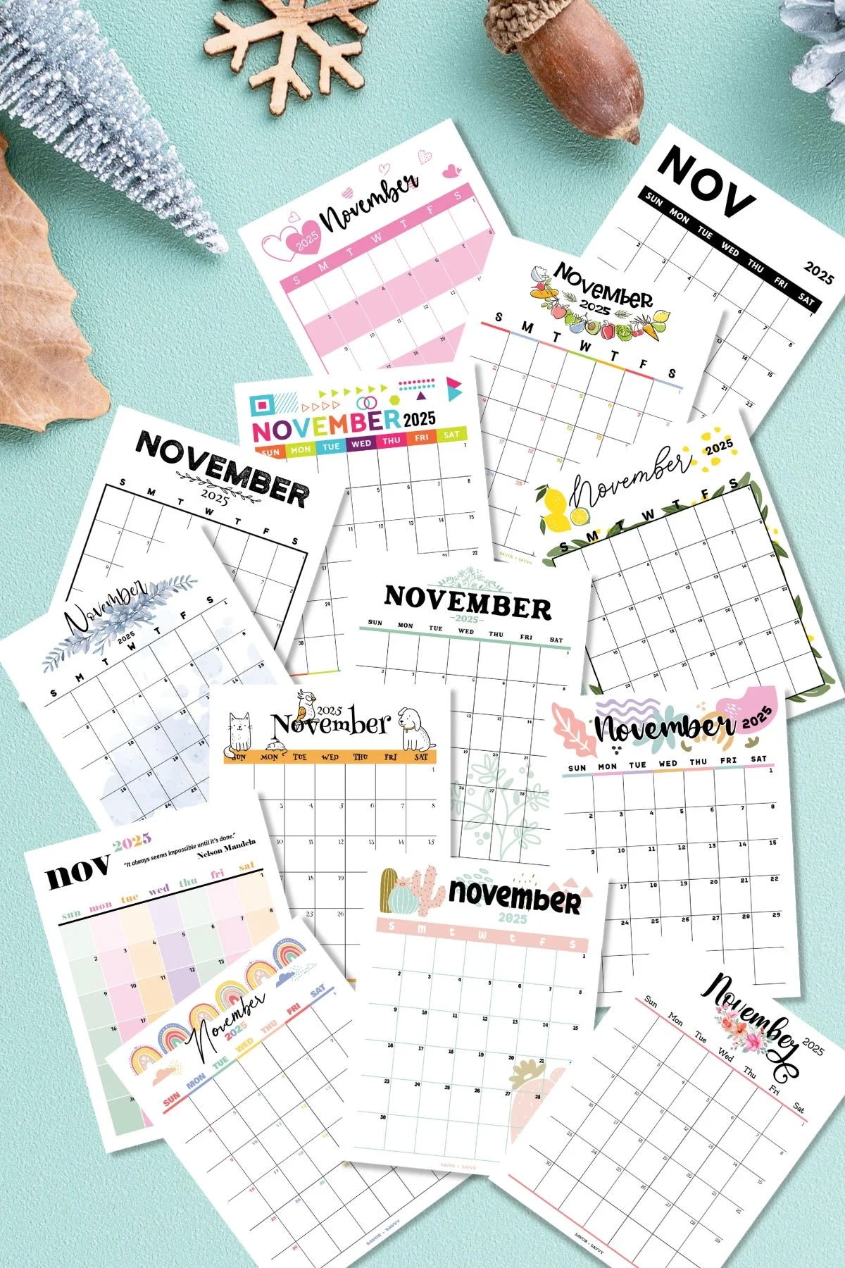 November 2026 Calendar Templates 14 Free Printables Savor Savvy
