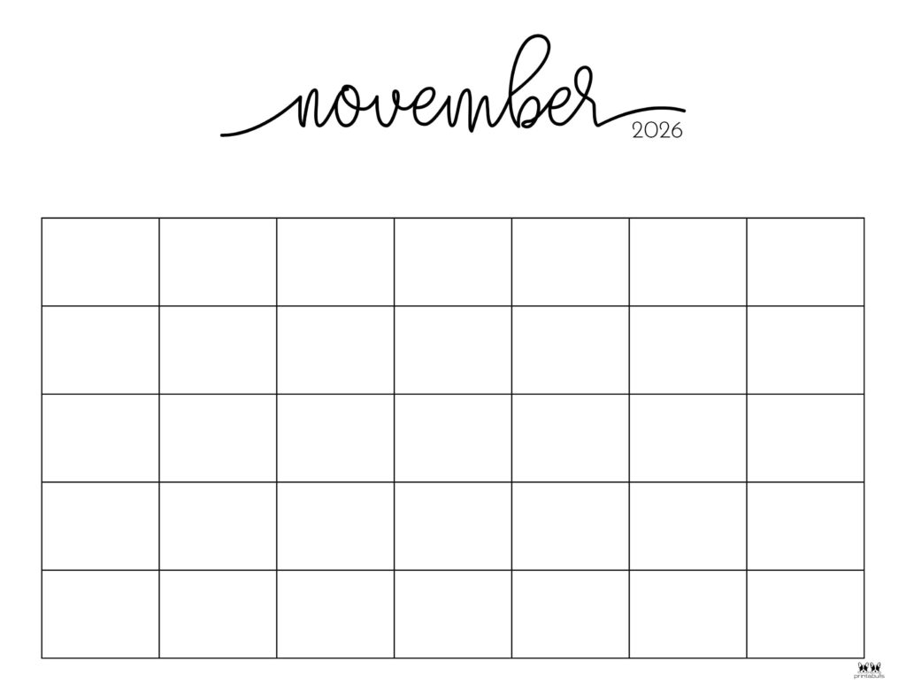 Printable Pdf November 2026 Calendar