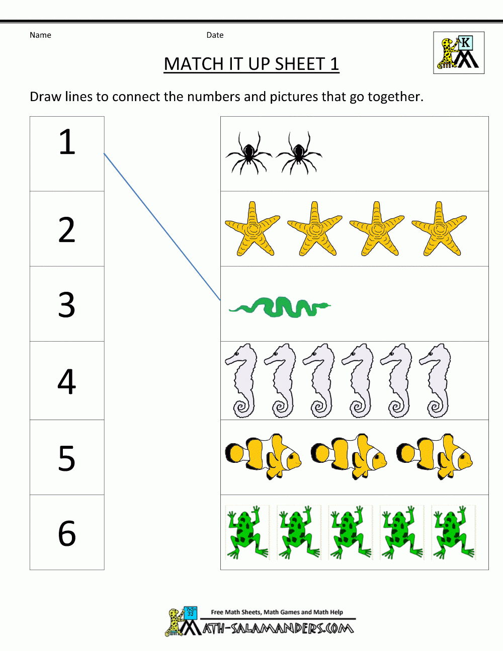 Mathematics Printable Worksheets For Kindergarten