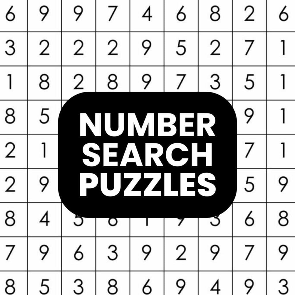 Number Search Puzzle Collection Math Love