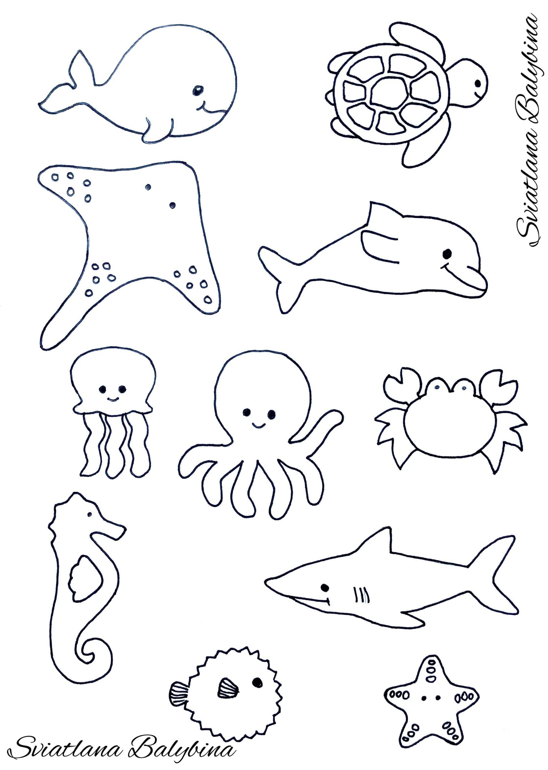 Ocean Animal Templates Event Program Template