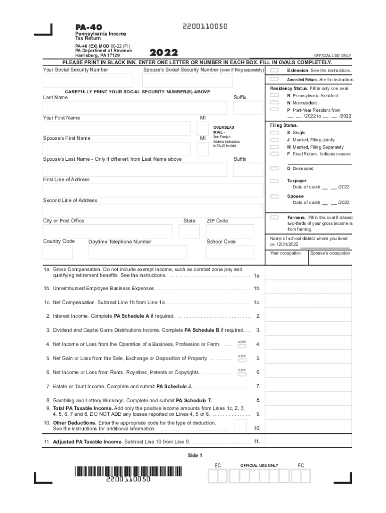 Pa 40 2022 Fill Out amp Sign Online DocHub