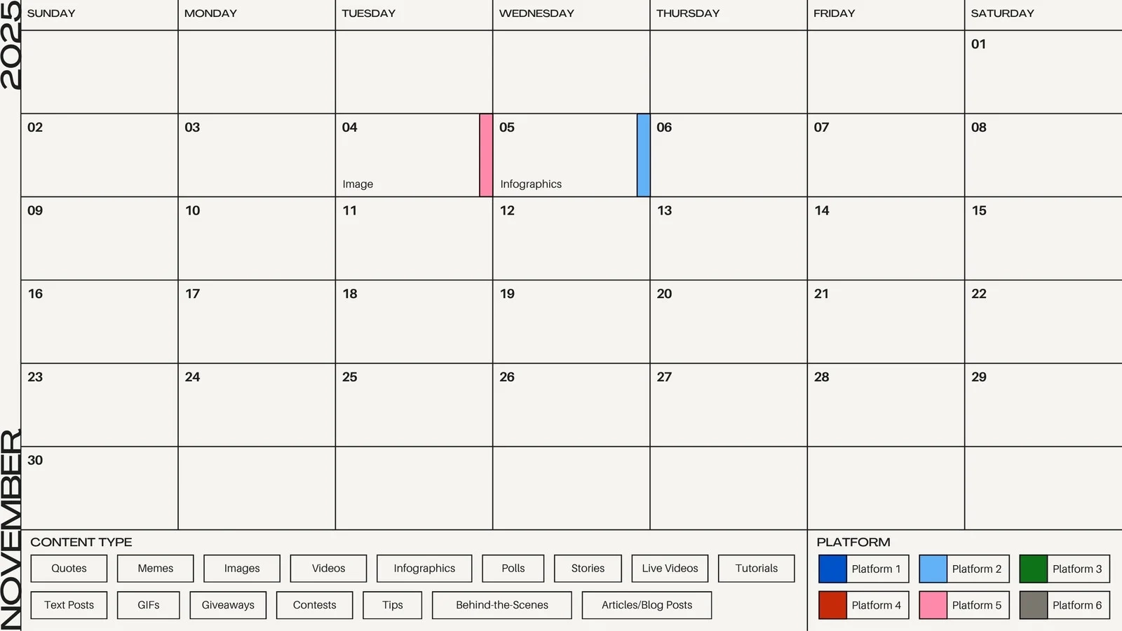 Printable Predesigned November 2026 Calendar