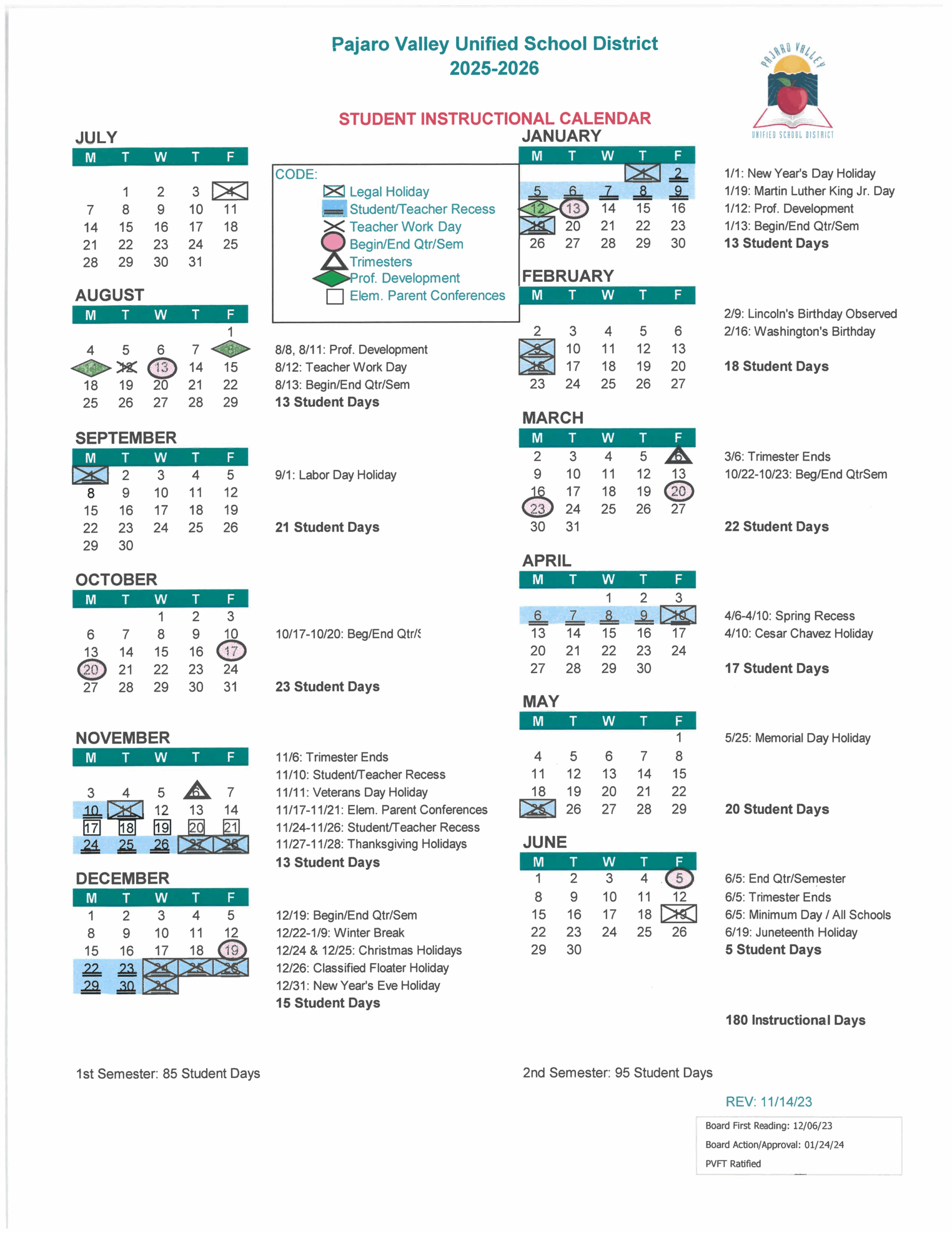 Bradley County Schools Calendar 2025 2026 Printable Pdf