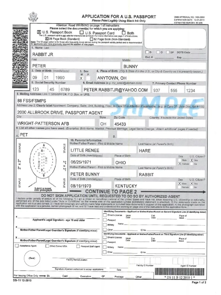 Passport DS 11 Sample PDF
