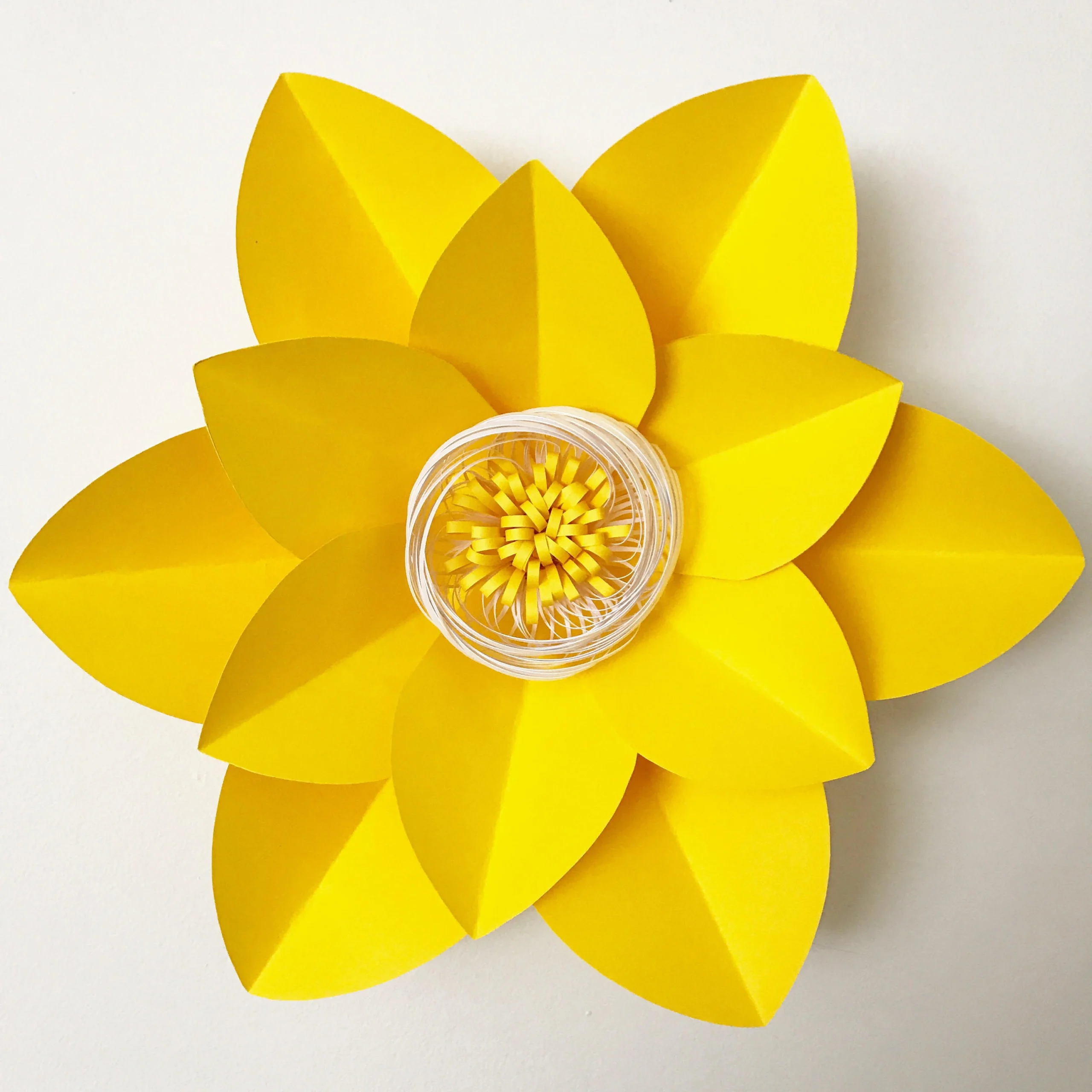 PDF Petal 2 Printable Paper Flowers Template Base Flat Center 3d 