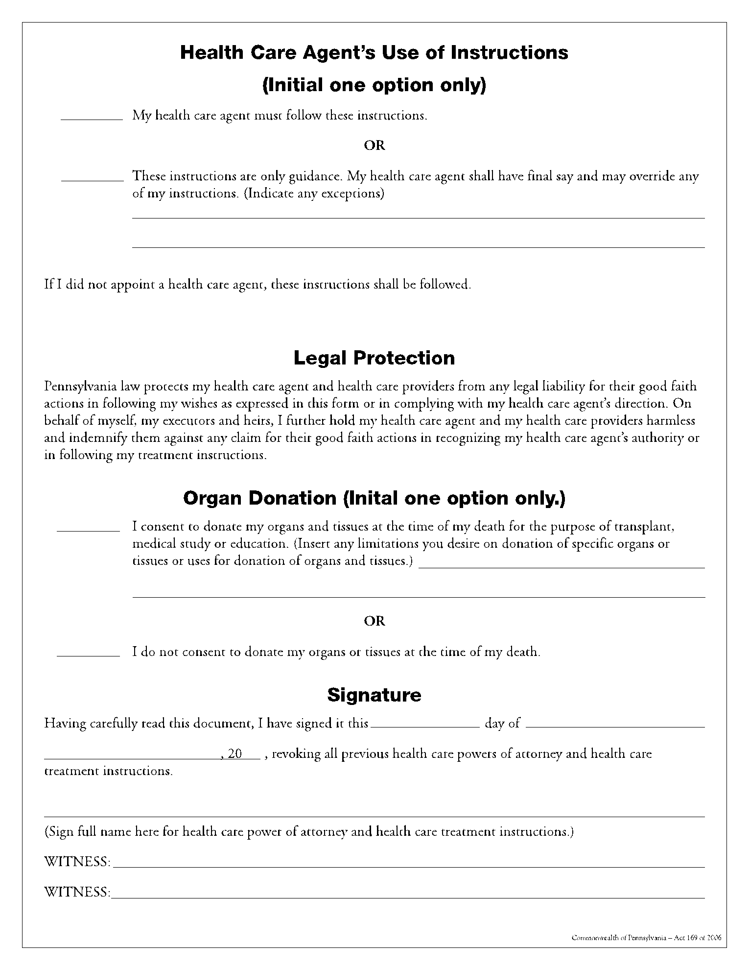Pennsylvania Living Will Form 100 Free CocoSign CocoSign