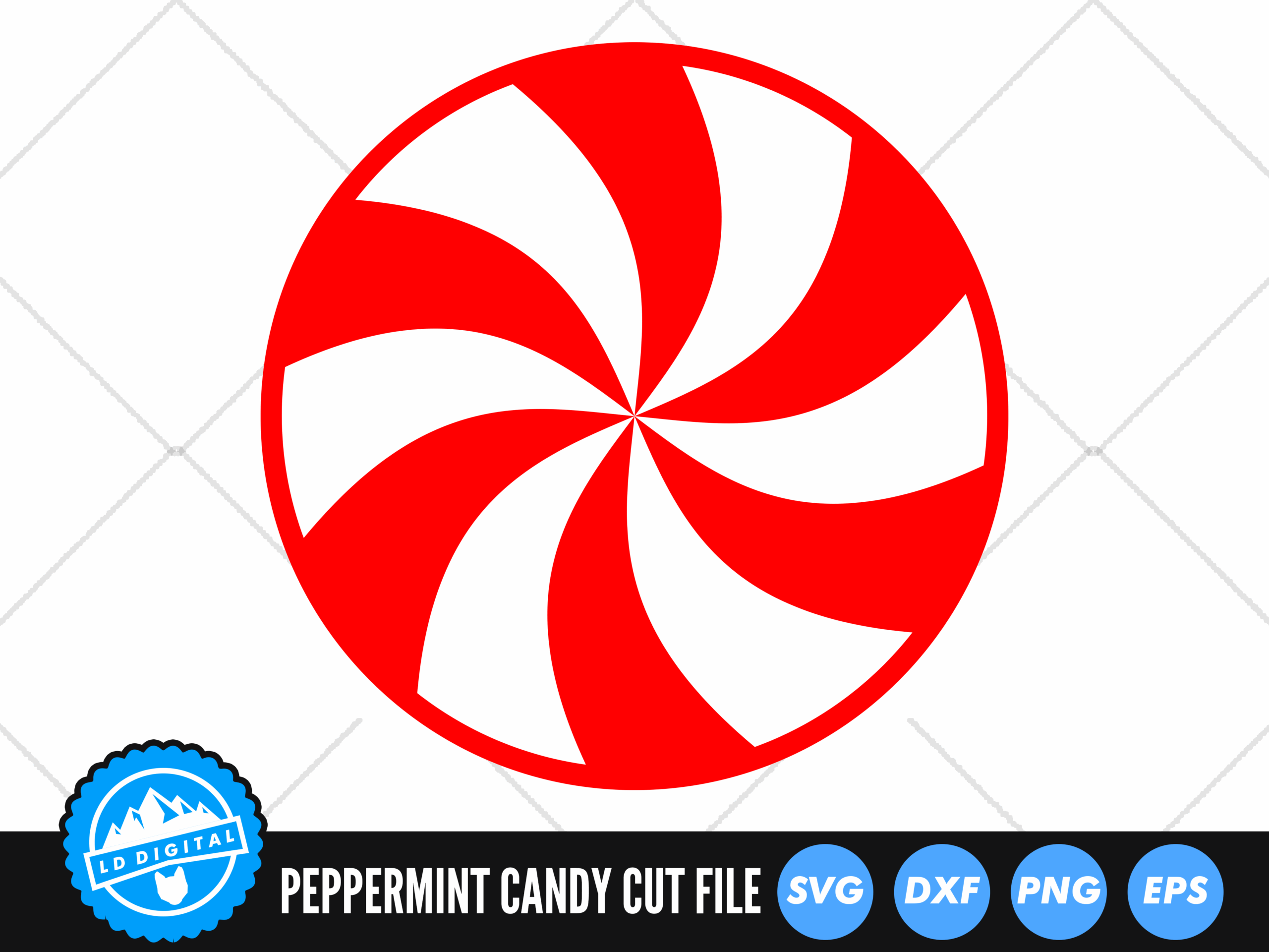 Printable Peppermint Swirl Template