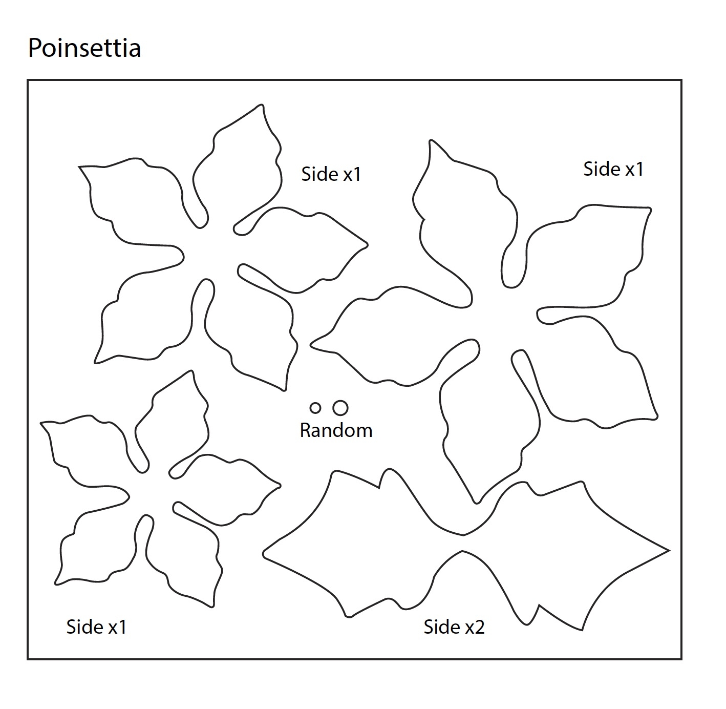 Poinsettia Flower Template