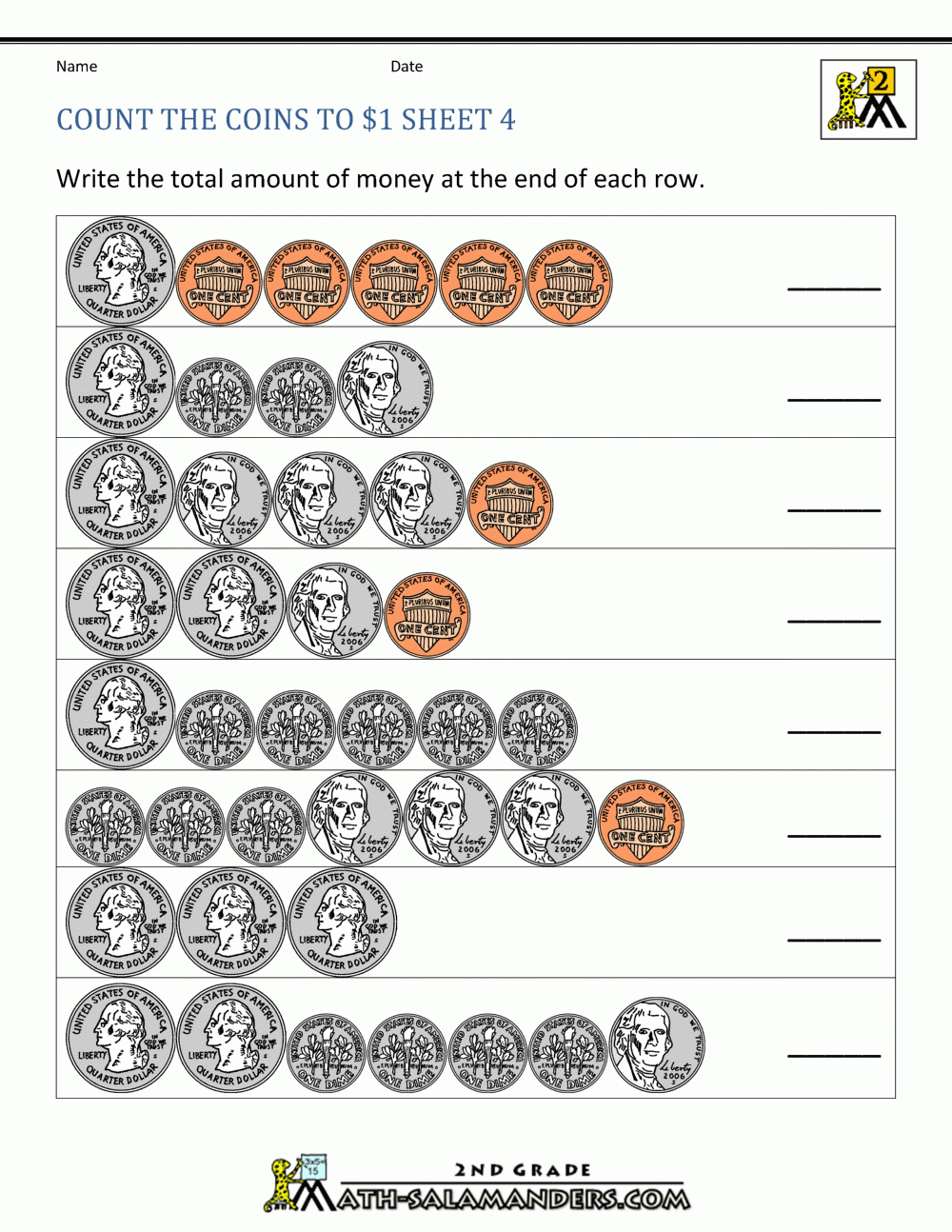 Practice Counting Coins Free Printable Worksheets Jenny At 