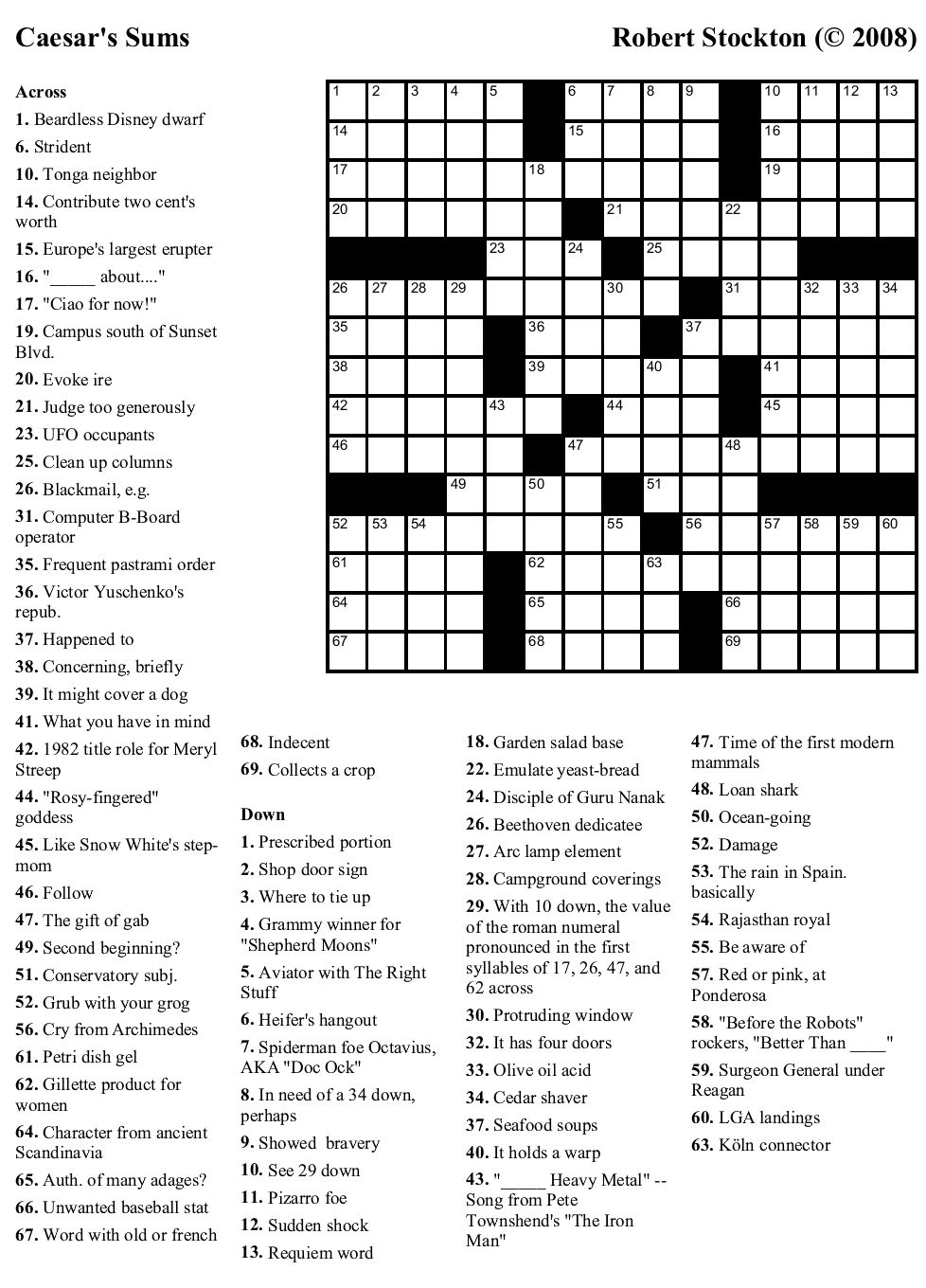 La Times Crossword Puzzles Printable Pdf