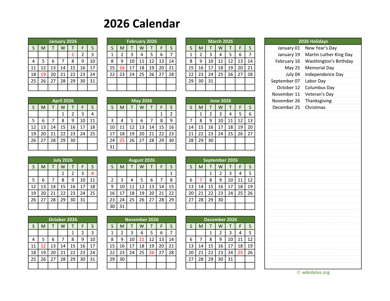 Federal Pay Period Calendar For 2026 With Holidays Printable Pdf