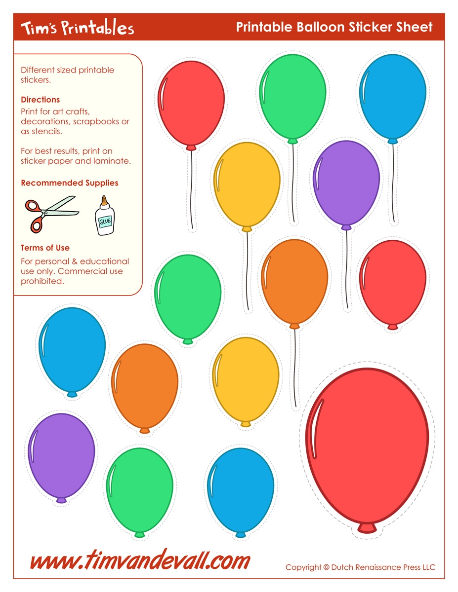 Free Printable Balloon Template