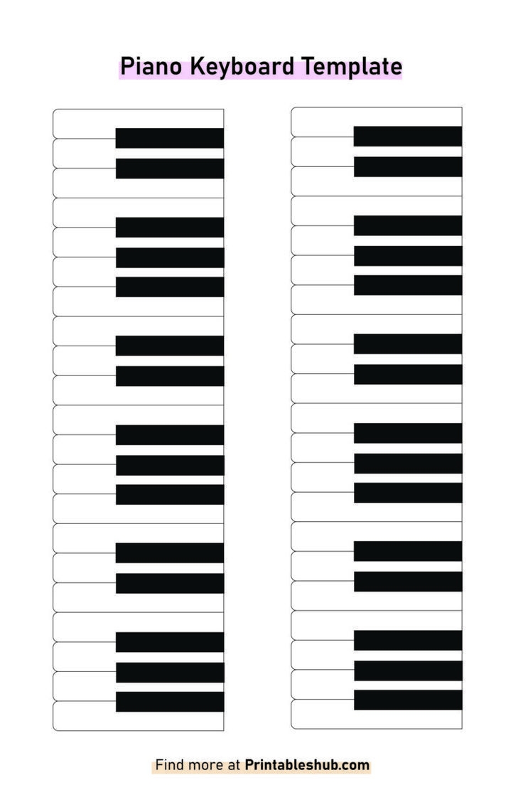 Printable Keyboard Template