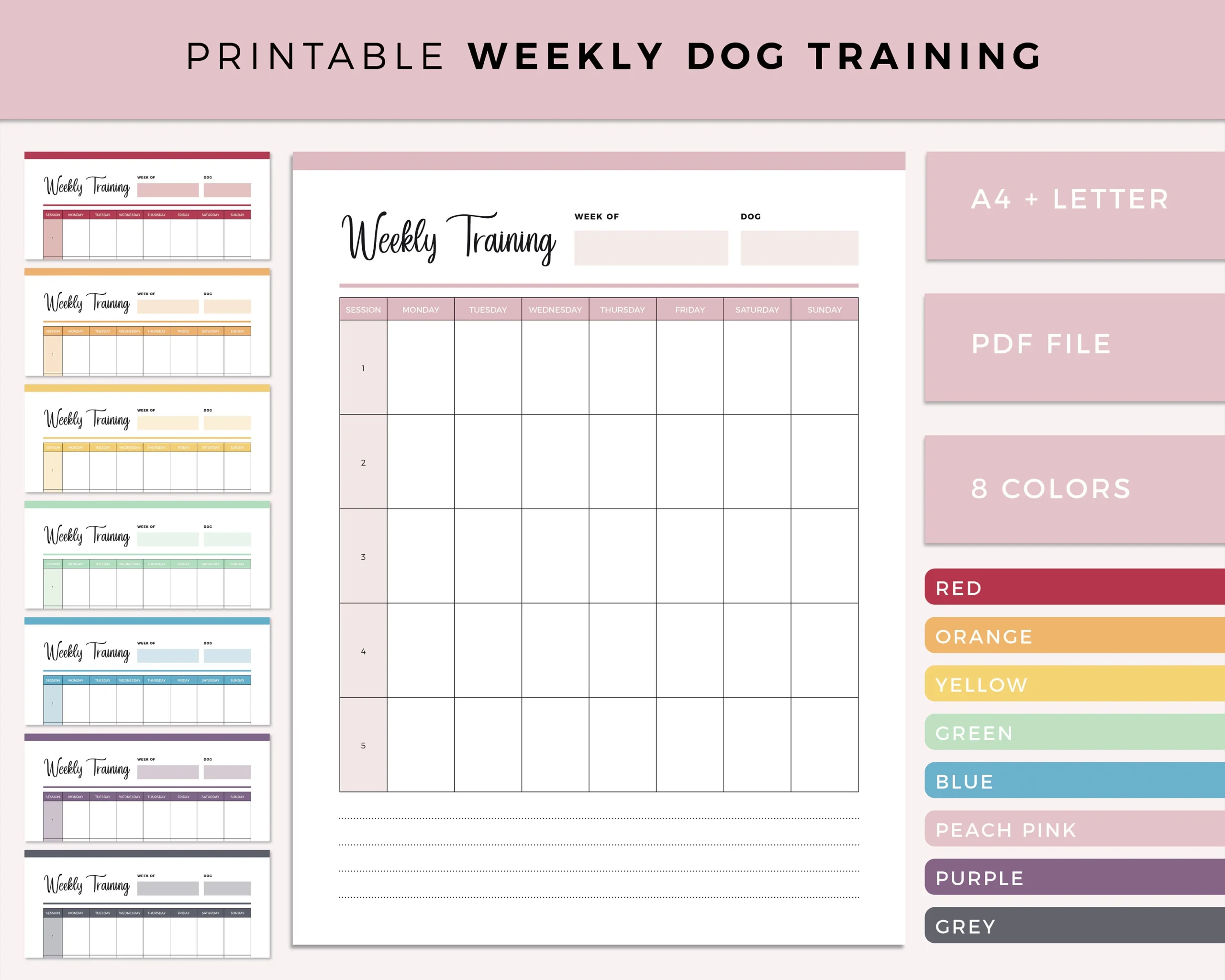 Printable Dog Training Schedule Puppy Training Planner Rescue 