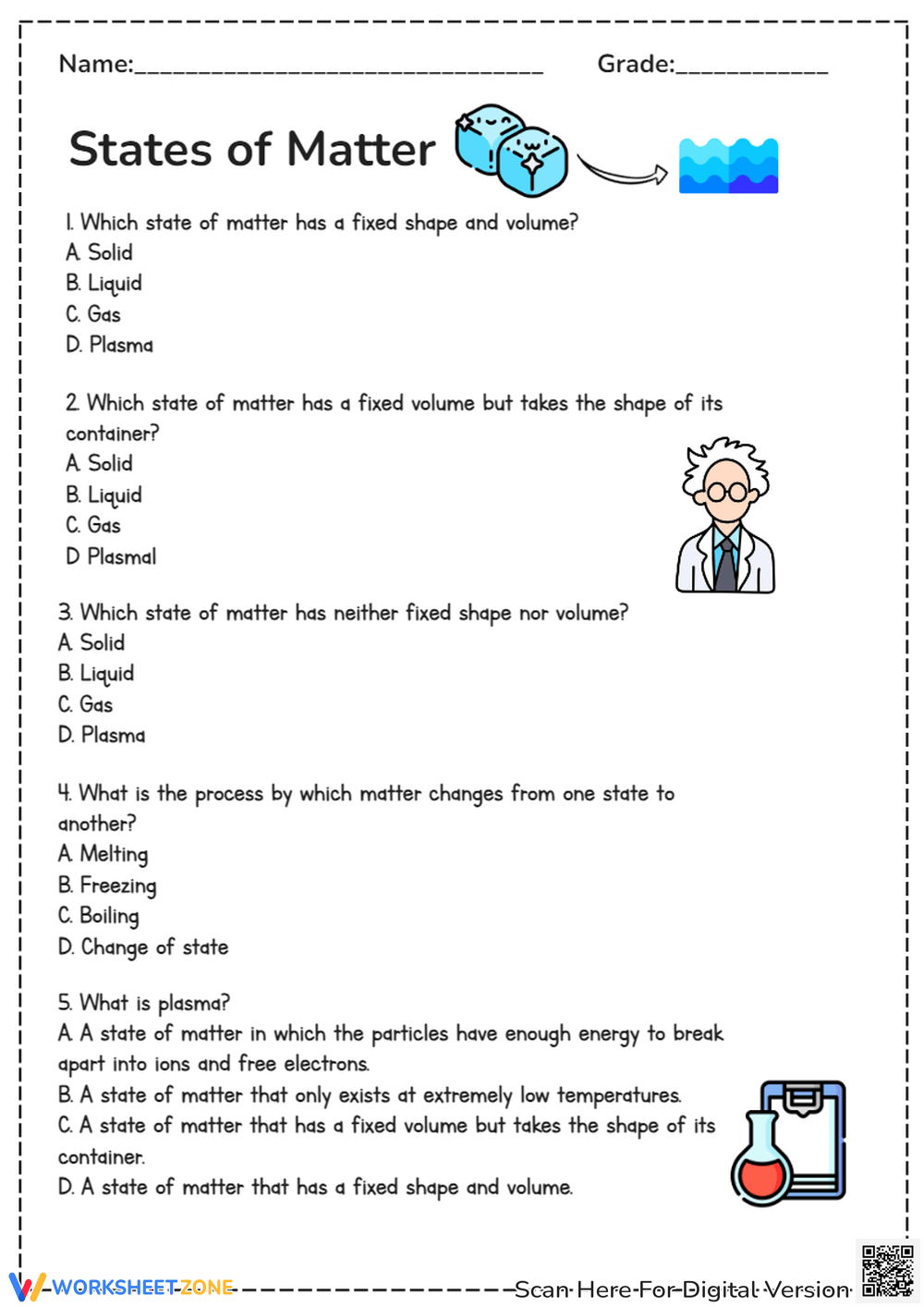 Free Printable Science Worksheets 5th Grade