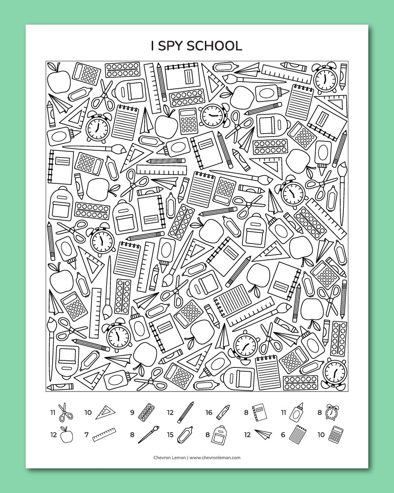 Eye Spy Printable Worksheets