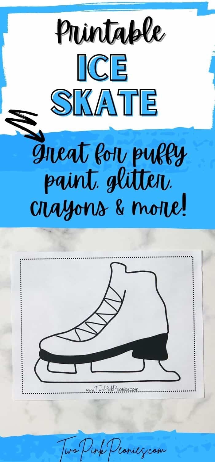Printable Ice Skate Template