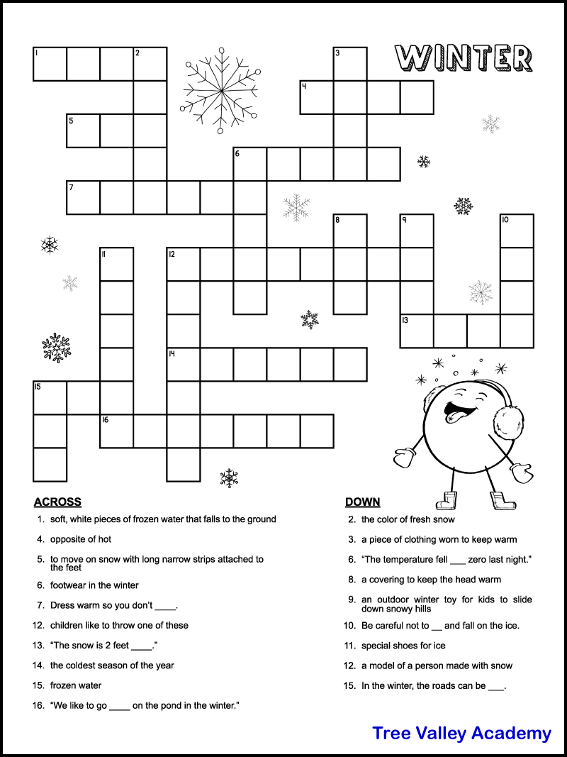 Printable Kids Crossword Puzzles World Of Printables 