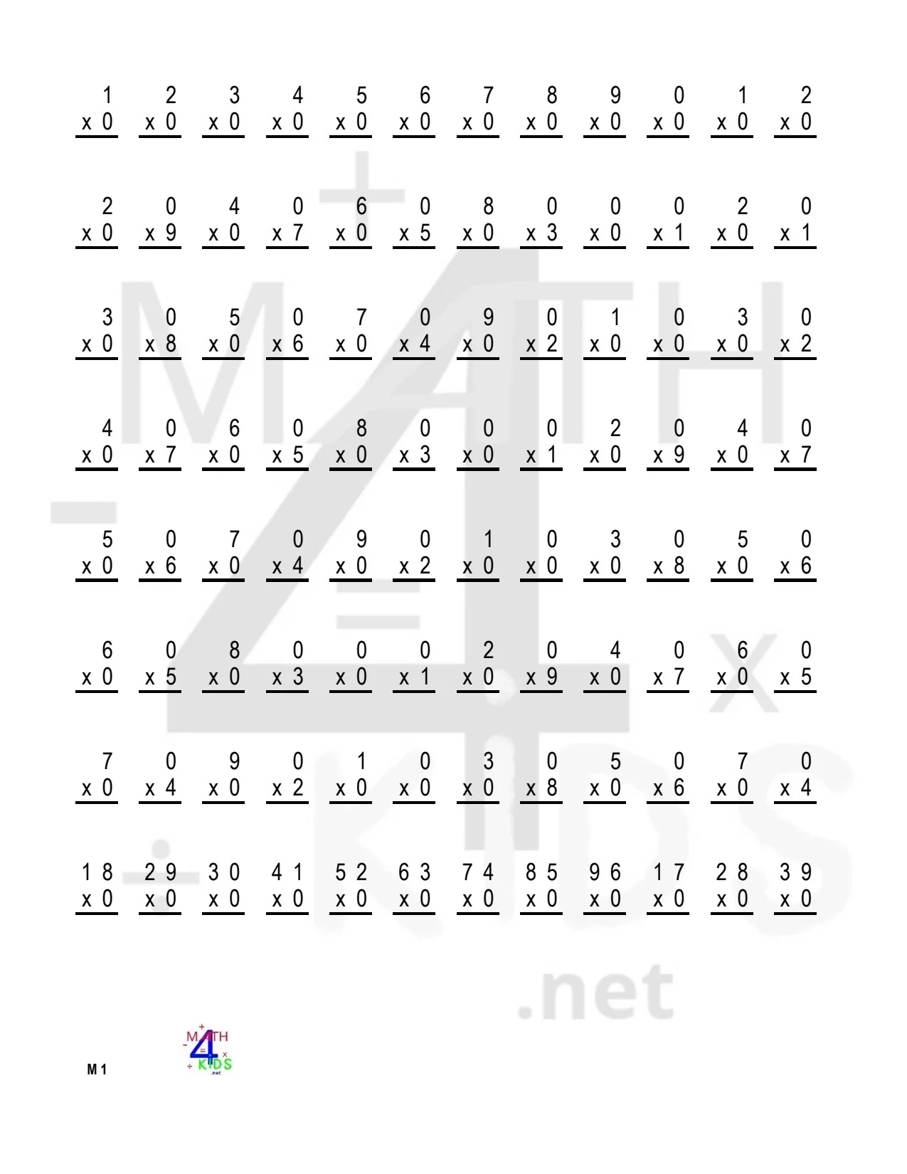 Multiplication Worksheets Printable Grade 5