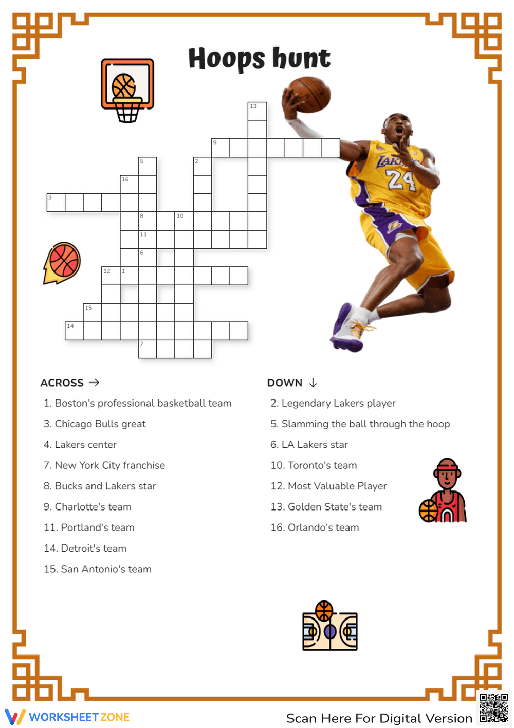 Free Printable Basketball Crossword Puzzles