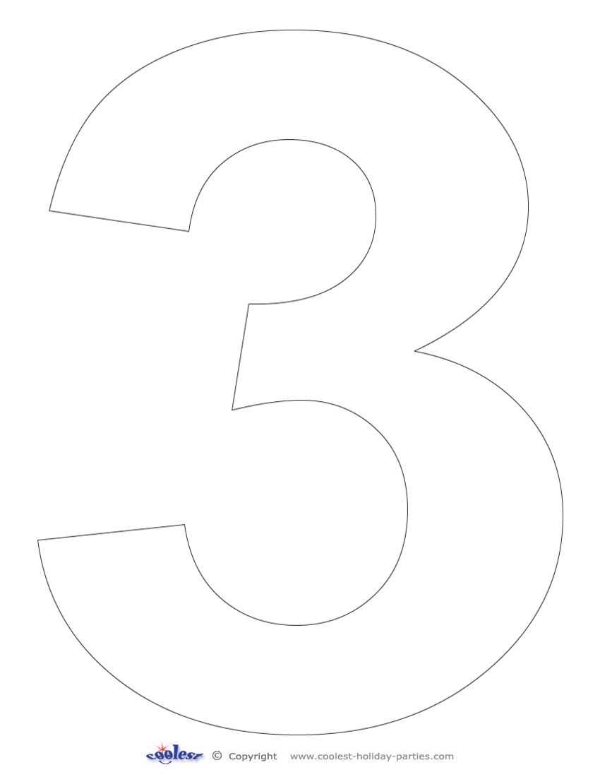 Number 3 Free Printable