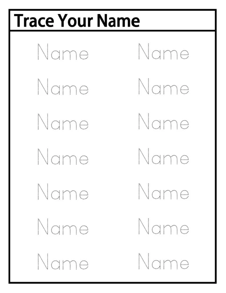Free Trace Your Name Printable Sheets