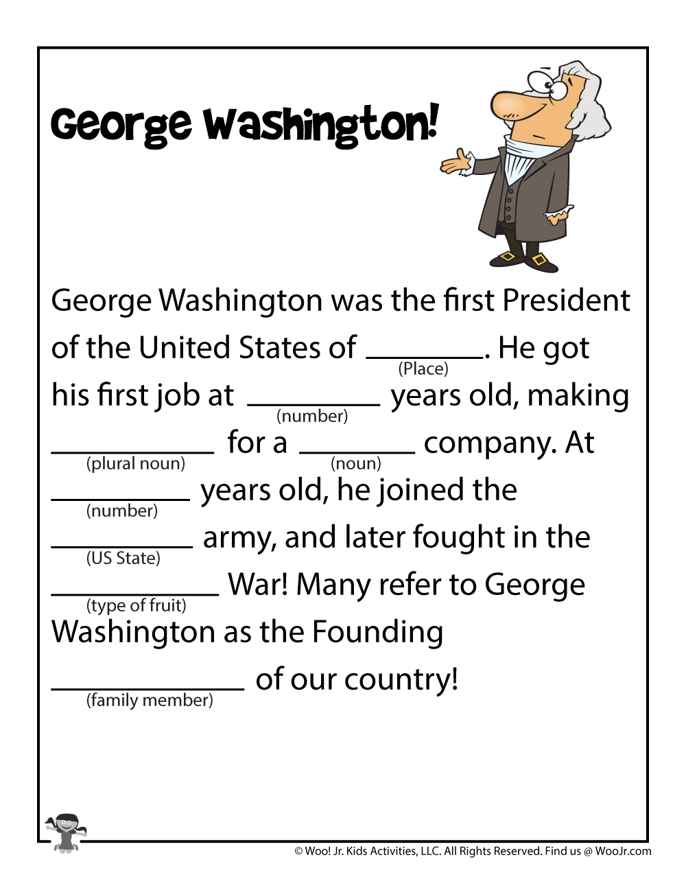 Printable US History Fill In The Blank Stories Woo Jr Kids 