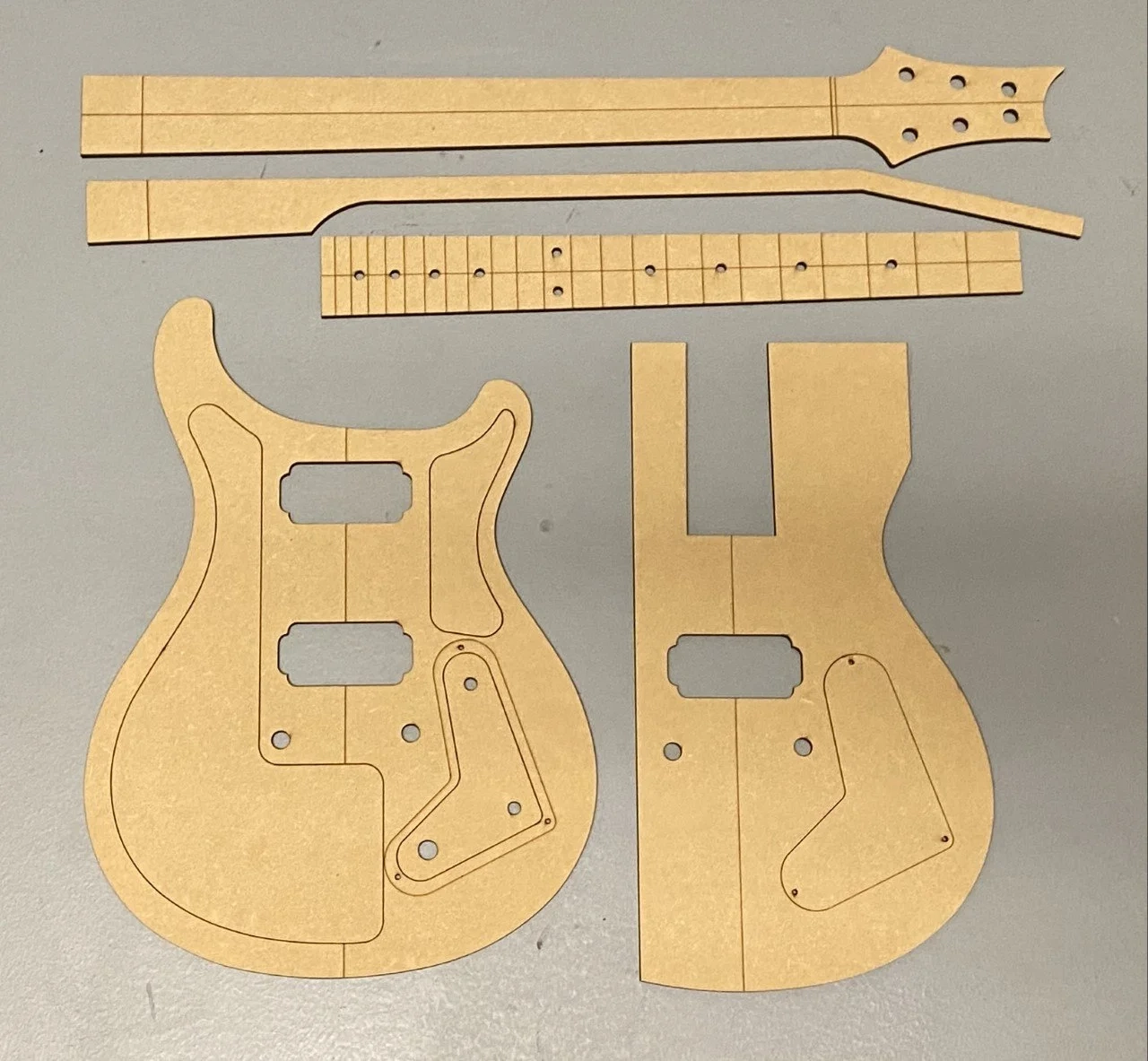 PRS McCarty Guitar Template Set Guitar Building Templates