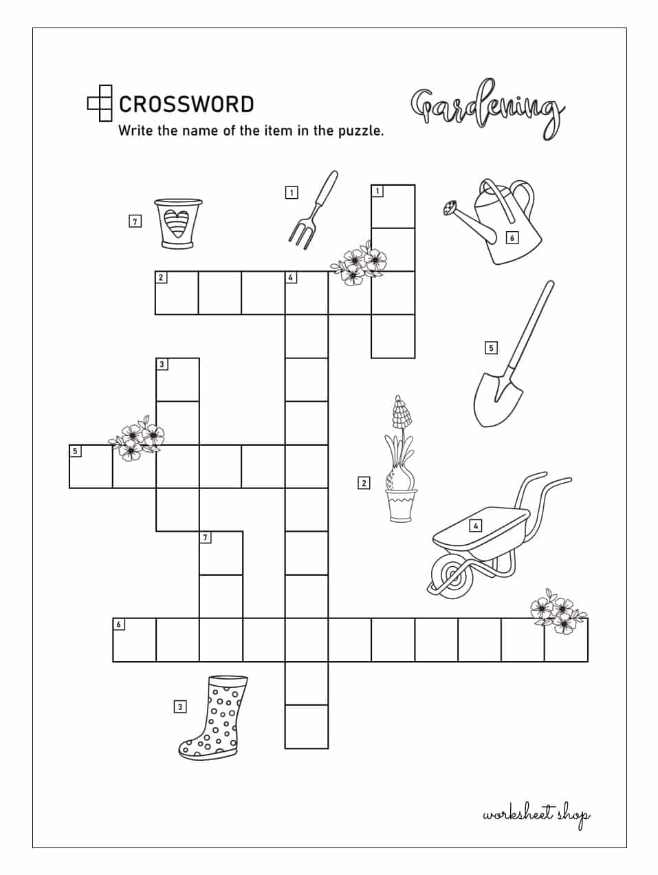 Crossword Puzzle Pages Printable