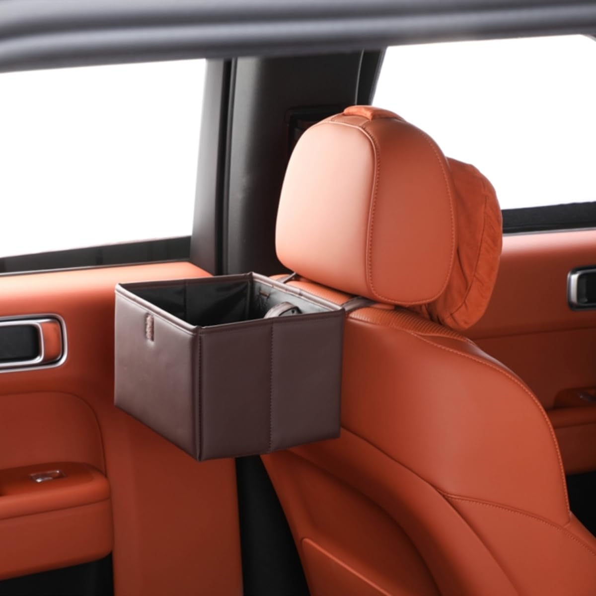 Qirc Auslaufsicherer Auto M lleimer Gro e Kapazit t H ngender Auto M llbeutel Mehrzweck Organizer F r Outdoor Reisen Faltbarer M lleimer F r LKW 
