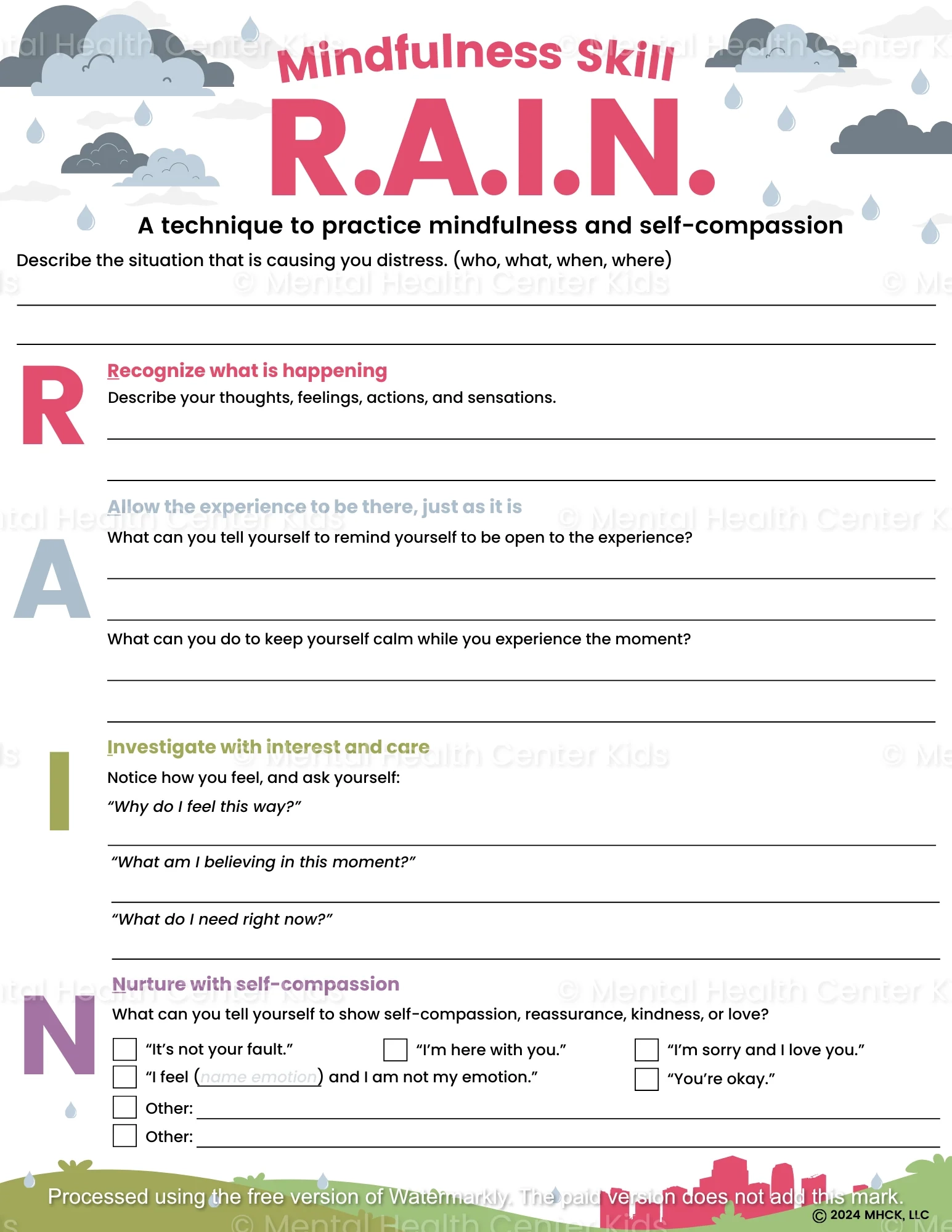 Printable Dbt Worksheets Mindfulness