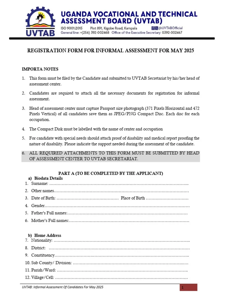Form F Assessment 2025