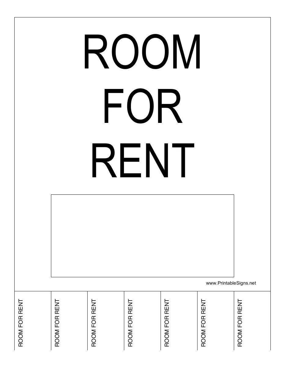Room For Rent Sign Template Download Printable PDF Templateroller