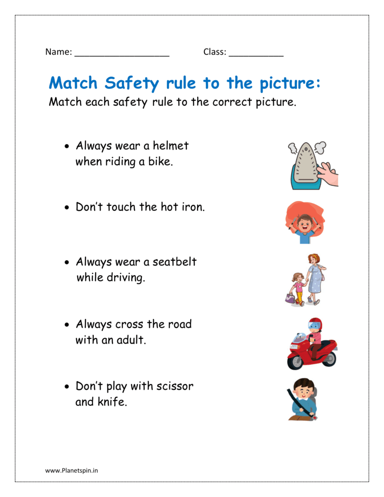 Safety At Home Worksheet For Grade 1 Planetspin in
