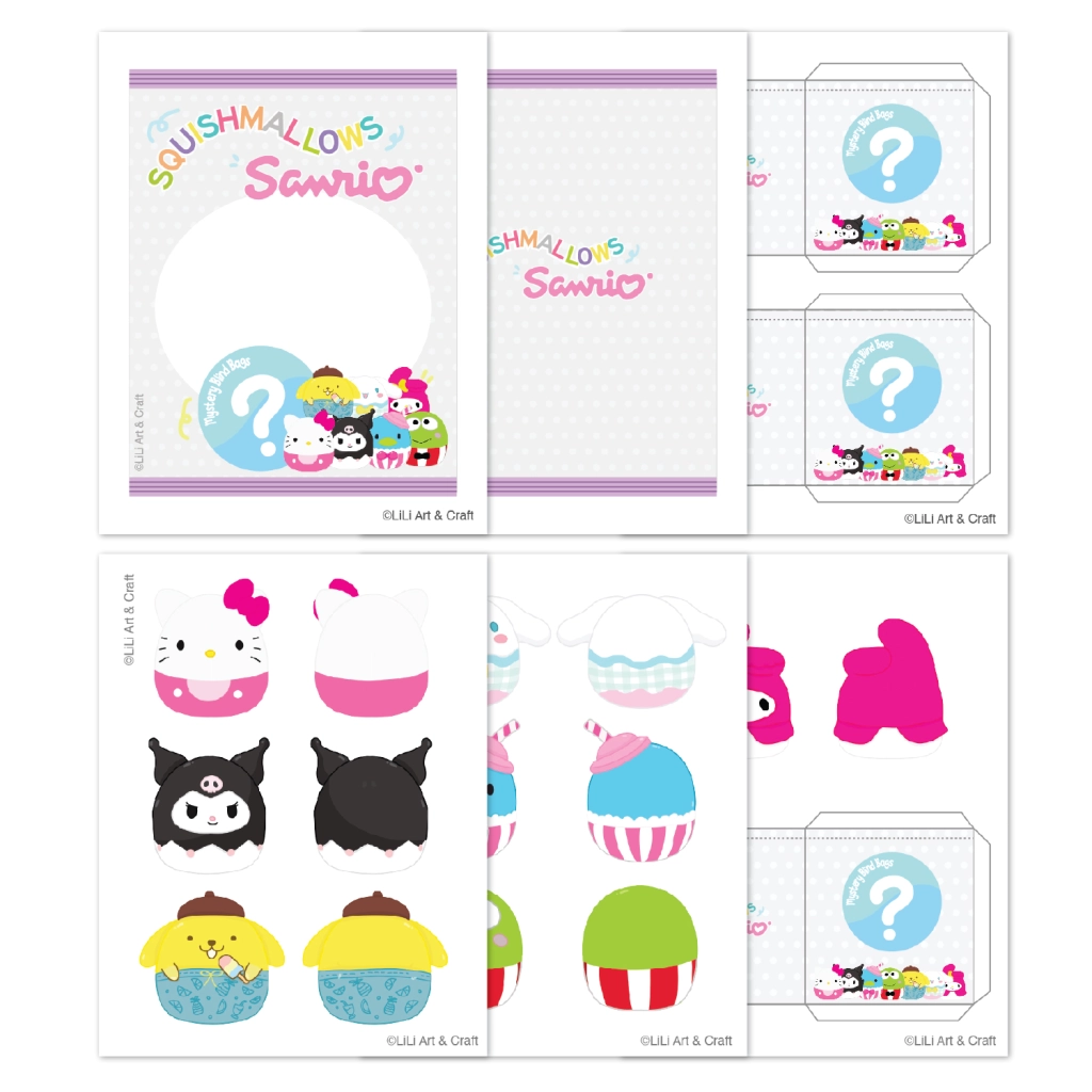 Printable Sanrio Blind Bag Template