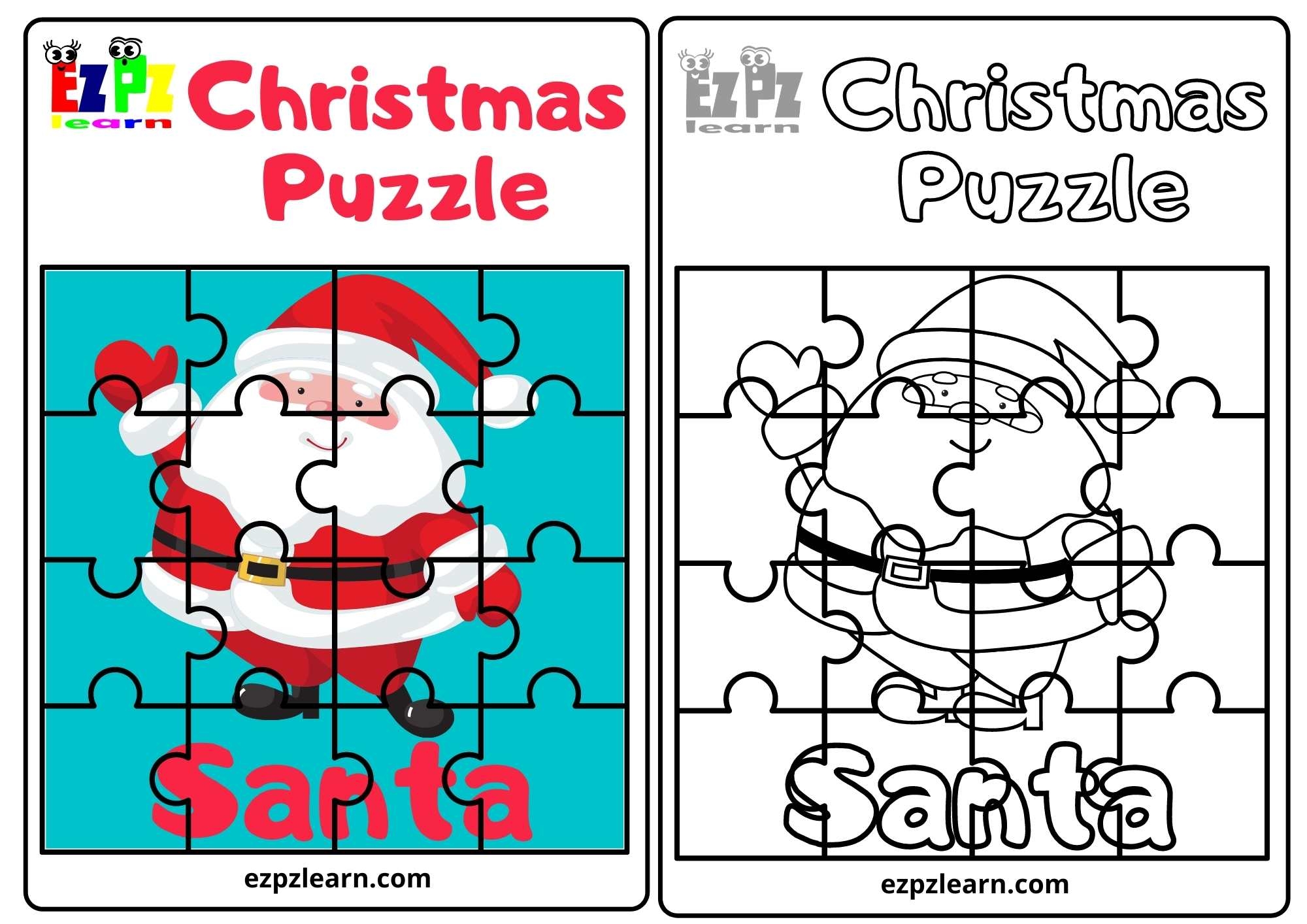Christmas Picture Puzzle Game Free Printable