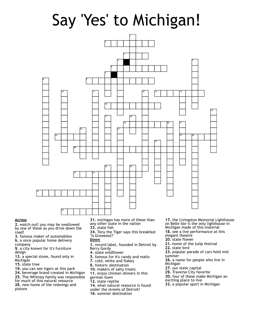 Newspaper Printable Crossword Puzzles Detroit