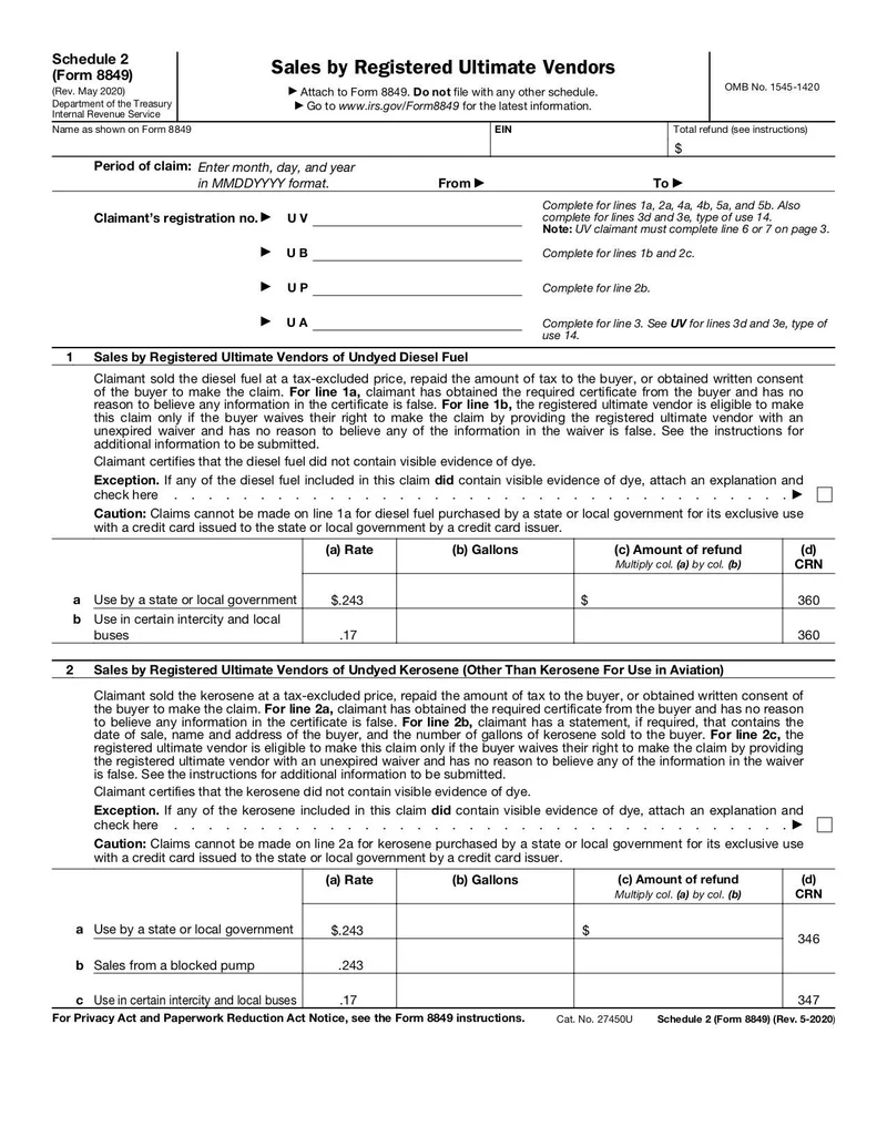 Irs Form 8849 Pdf