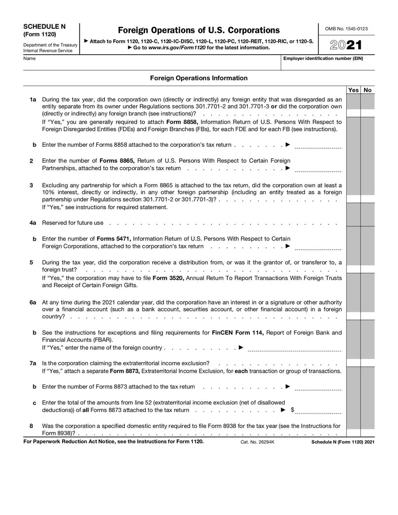 Schedule N Form 1120 Fill And Sign Online With Lumin