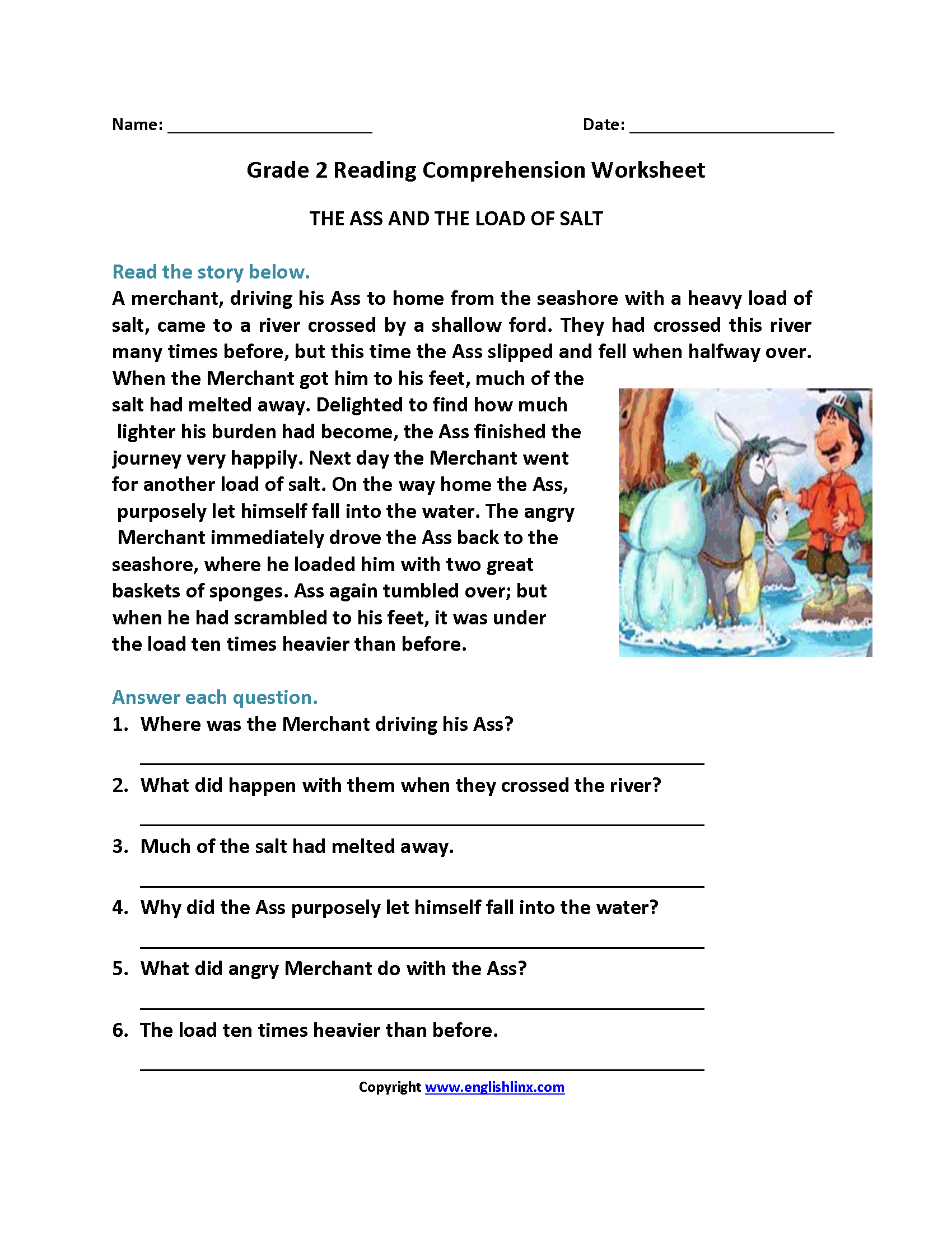 2nd Grade Reading Worksheets Printable