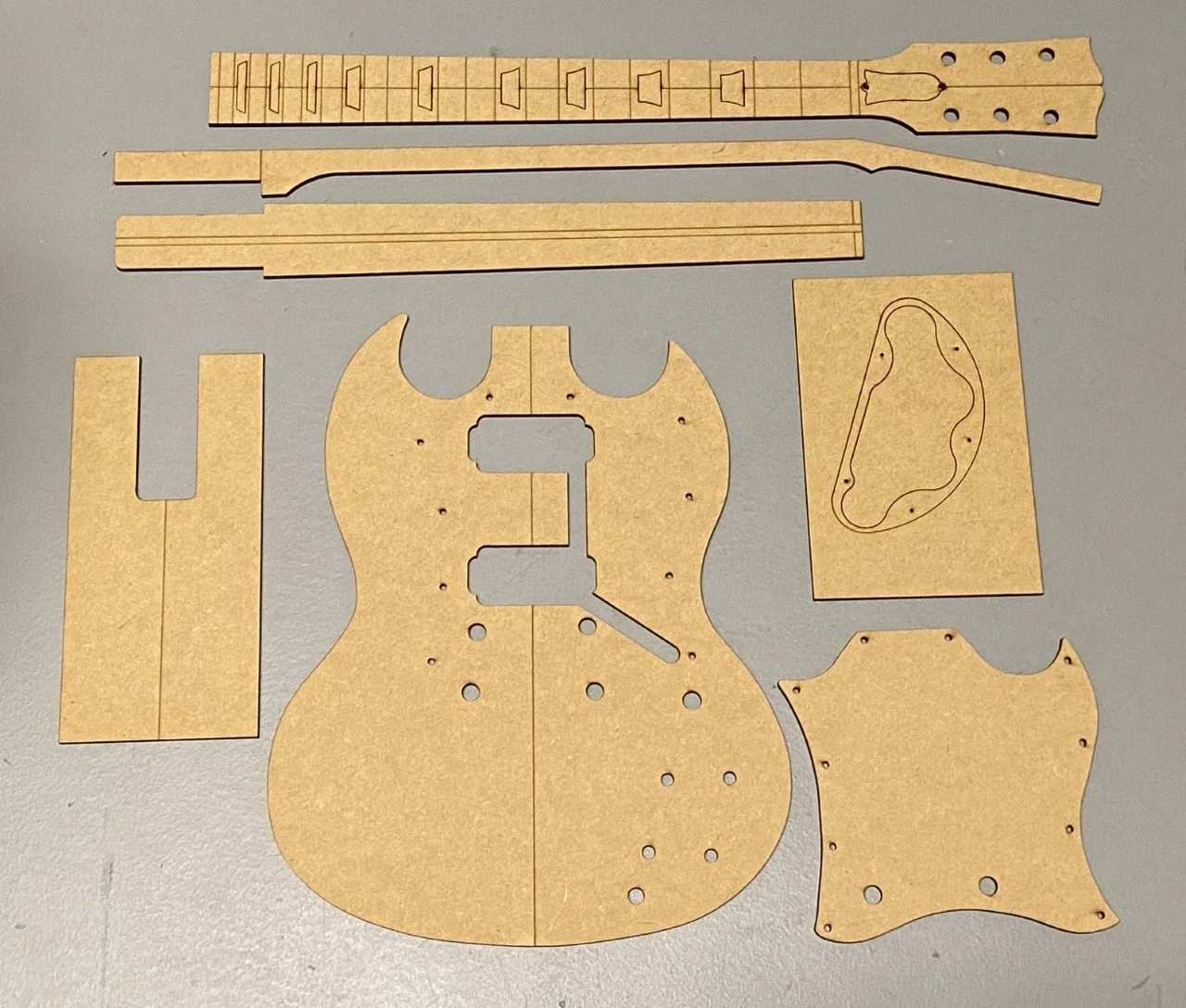 SG Standard Template Set Guitar Building Templates