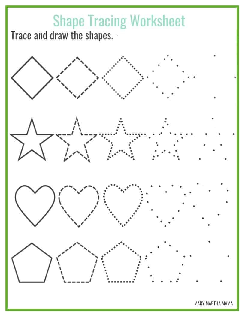 Shape Worksheets For Preschool Free Printable