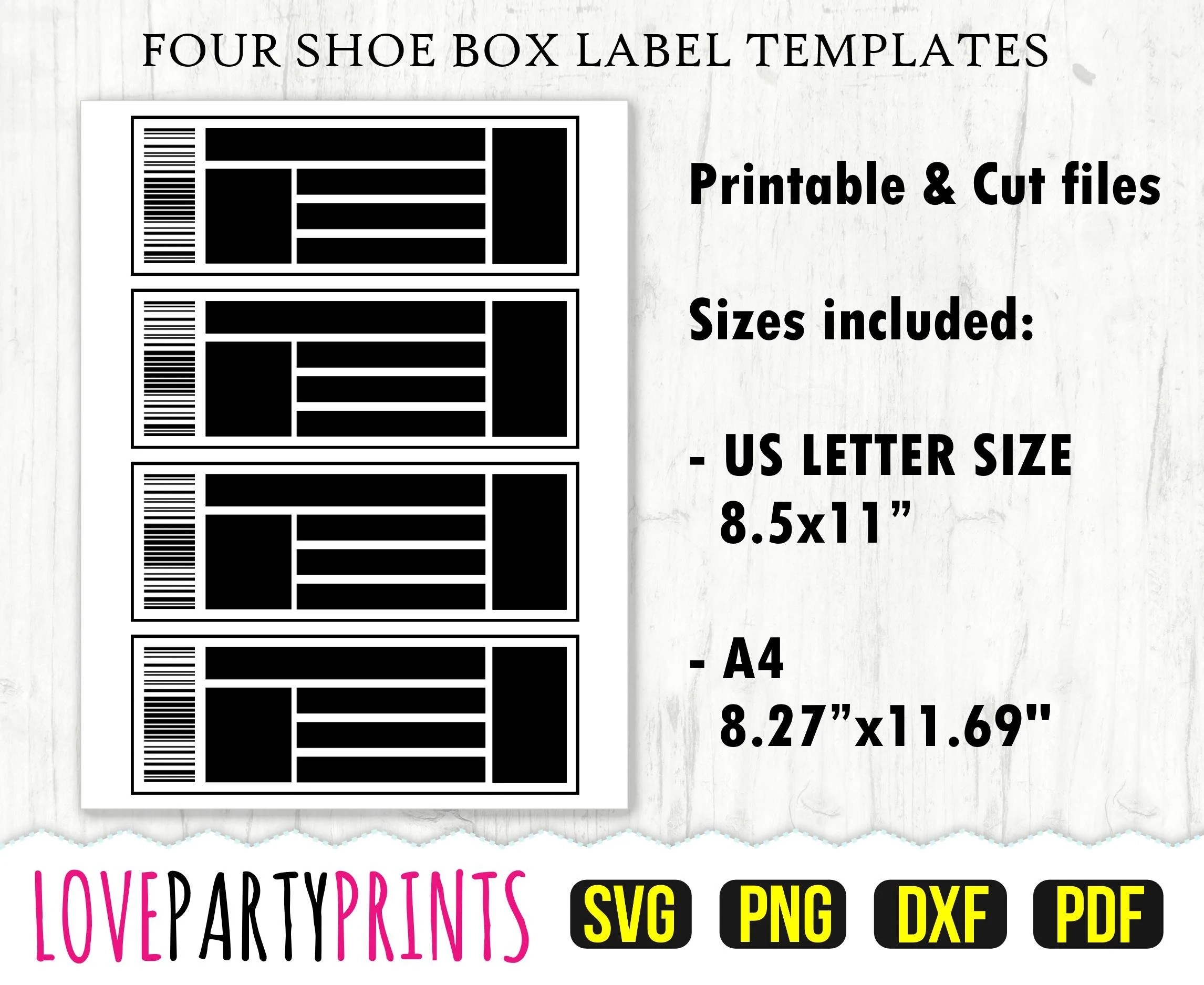 Printable Nike Shoe Box Label Template