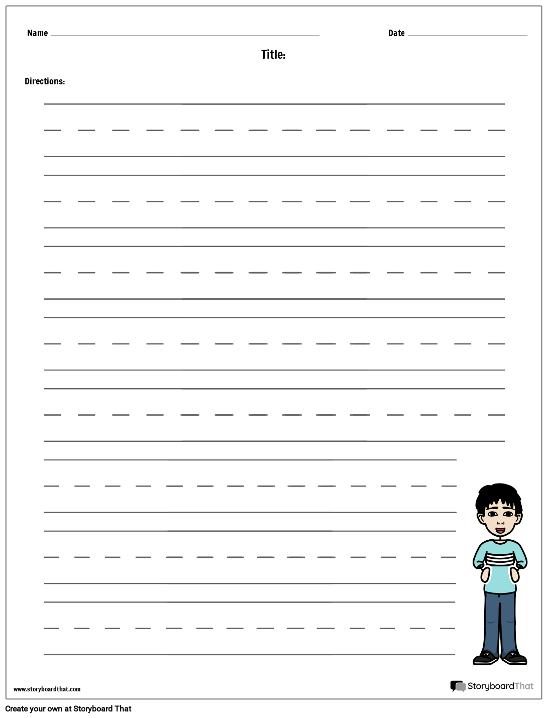 Printable Writing Practice Sheets