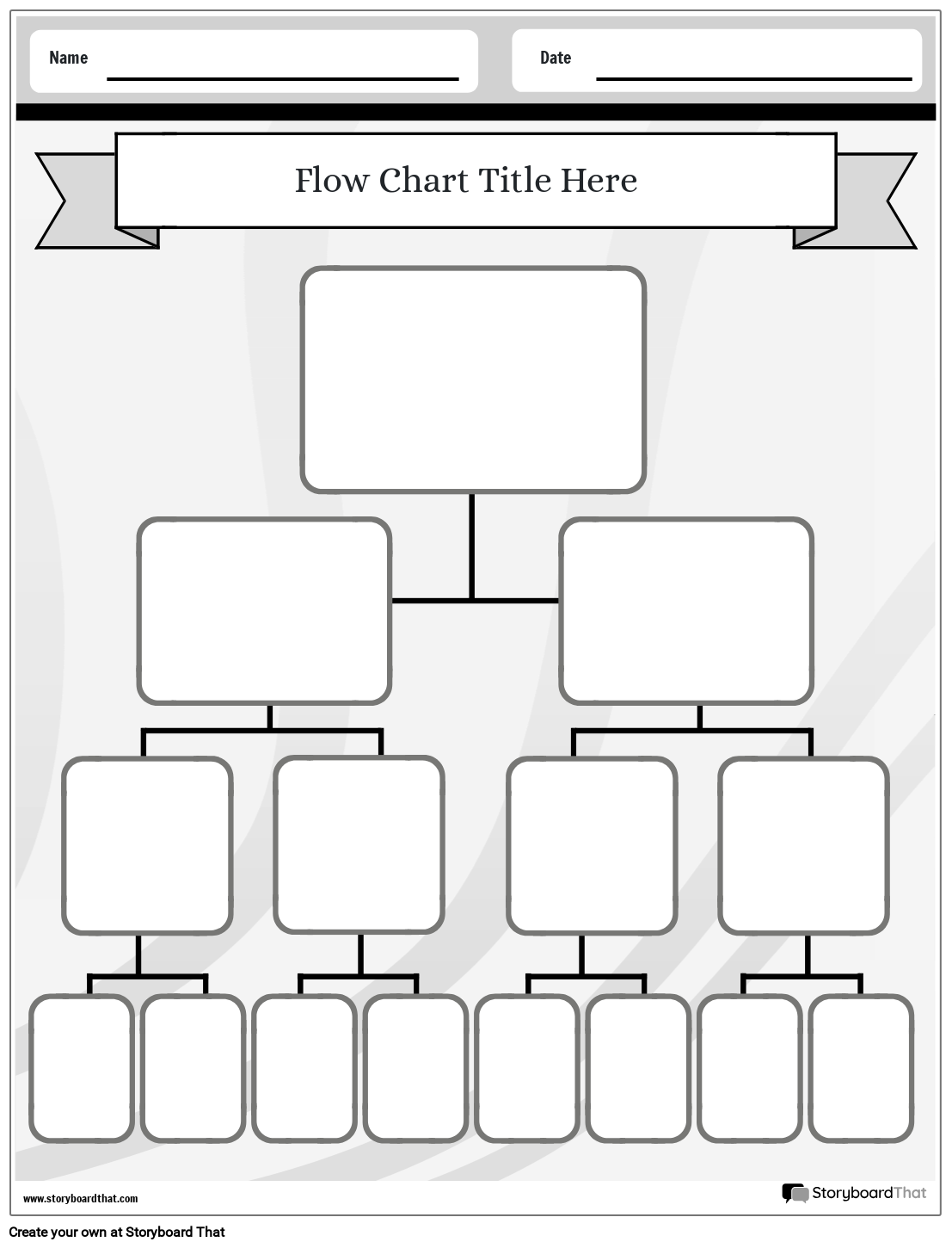 Blank Printable Flow Chart Template